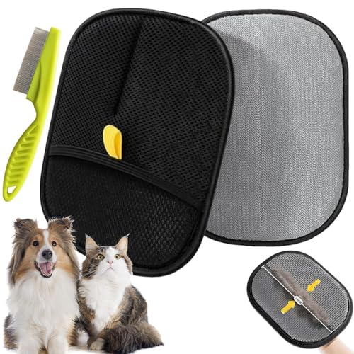 Qosigote Haustier Handschuh, Tierhaarentferner Handschuh, Pet Hair Remover, Fellmagnet Katzen Hunde, Für Glattes Und Gesundes Fell, Static Removal Gloves for Clothes, Sofas, Carpets (1pc) von Qosigote