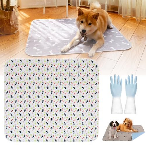 Qosigote Peepaws PIPI Pads, Peepaws – The Ultimate PIPI Pad for Dogs, Reusable Puppy Potty Training Pads, Super Absorbent and Washable Puppy Pads (L,D) von Qosigote