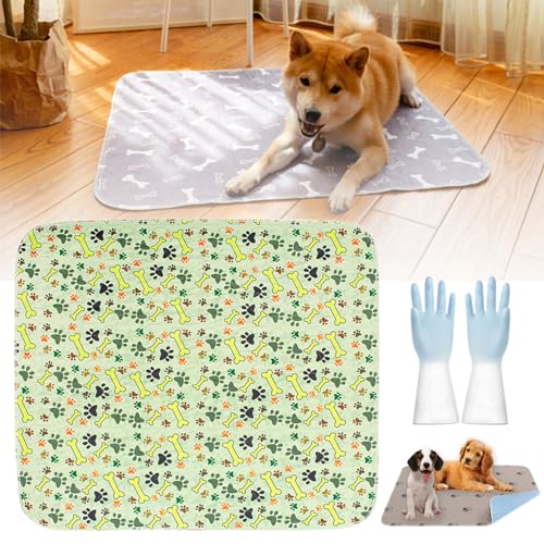 Qosigote Peepaws PIPI Pads, Peepaws – The Ultimate PIPI Pad for Dogs, Reusable Puppy Potty Training Pads, Super Absorbent and Washable Puppy Pads (L,I) von Qosigote