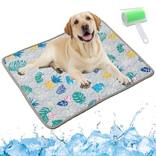Qosigote Pfotenfrost Matte, Pfotenfrost Kühlmatte, Kühlmatte Hund, Selbstkühlende Hundematte, Waschbar Hund Matte Für Drinnen, Draußen Und Auto (A, XXL 150 * 100cm) von Qosigote