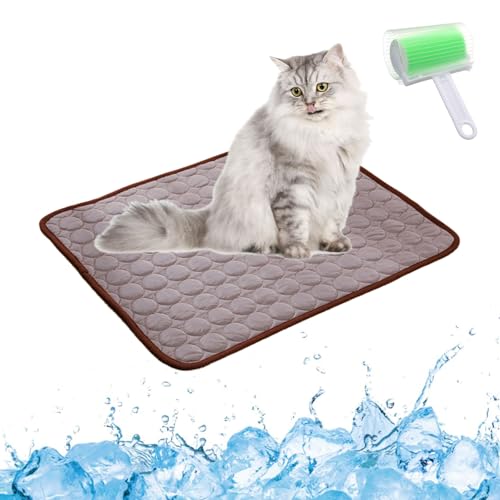 Qosigote Pfotenfrost Matte, Pfotenfrost Kühlmatte, Kühlmatte Hund, Selbstkühlende Hundematte, Waschbar Hund Matte Für Drinnen, Draußen Und Auto (Blau, XS 40 * 30cm) von Qosigote
