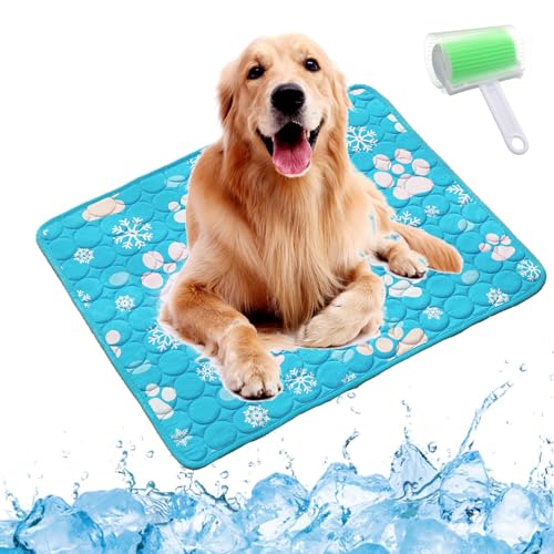 Qosigote Pfotenfrost Matte, Pfotenfrost Kühlmatte, Kühlmatte Hund, Selbstkühlende Hundematte, Waschbar Hund Matte Für Drinnen, Draußen Und Auto (D, XL 100 * 70cm) von Qosigote