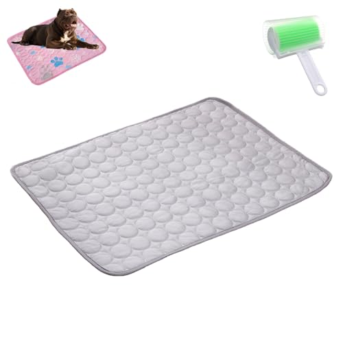 Qosigote Pfotenfrost Matte, Pfotenfrost Kühlmatte, Kühlmatte Hund, Selbstkühlende Hundematte, Waschbar Hund Matte Für Drinnen, Draußen Und Auto (Grau, XS 40 * 30cm) von Qosigote