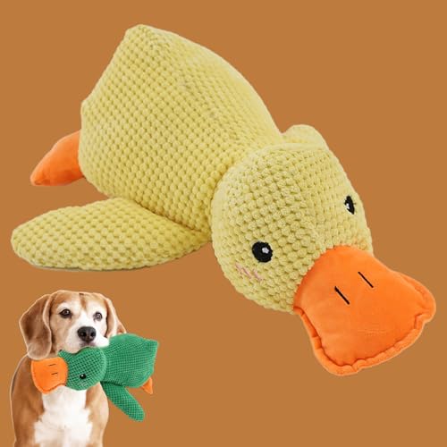 Qosigote Paw Star Anti-Stress Duck, Calming Duck Dog Toy, Anti Stress Ente Hund, Soft Squeaky Duck for Pets (1PC,S) von Qosigote