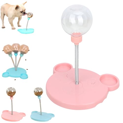 Qosigote Wobbly Dog Treat Toy, Wiggling Treat Toy for Dogs, Leaking Treats Ball Pet Feeder Toy, Interactive Pet Toy, Feeder for Cats and Small Dogs for Hunting Chasing and Exercise (Red) von Qosigote