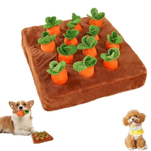 Qosigote Zoopull-Interaktives-Hundespiezeug,Karotte Intelligenzspielzeug FüR Hunde, FüR Geruchstraining Und Emotion&Wird Nicht Leicht BeschäDigt von Qosigote