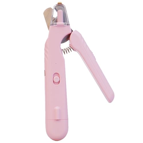 The Safetrim By Pupnourish, Pupnourish Nail Trimmer, Led Pet Nail Clipper, Krallenschere Für Hunde, 2 In1 Design Precision Trimming And Grinding, Geräuscharm, Vermeiden Sie Verletzungen (Rosa) von Qosigote