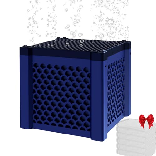 Qosneoun Filter Cube 2.0 - Die nächste Generation, Filter Cube Pferd, Filter Natur Würfel, Aktivkohle Filterwürfel, Wassertrog Purifier Cube Für Aquarium, Teich, Tränke (1PC-Blau) von Qosneoun