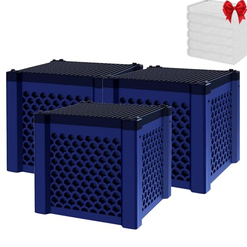 Qosneoun Filter Cube 2.0 - Die nächste Generation, Filter Cube Pferd, Filter Natur Würfel, Aktivkohle Filterwürfel, Wassertrog Purifier Cube Für Aquarium, Teich, Tränke (3PCS-Blau) von Qosneoun