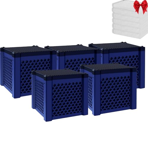 Qosneoun Filter Cube 2.0 - Die nächste Generation, Filter Cube Pferd, Filter Natur Würfel, Aktivkohle Filterwürfel, Wassertrog Purifier Cube Für Aquarium, Teich, Tränke (5PCS-Blau) von Qosneoun