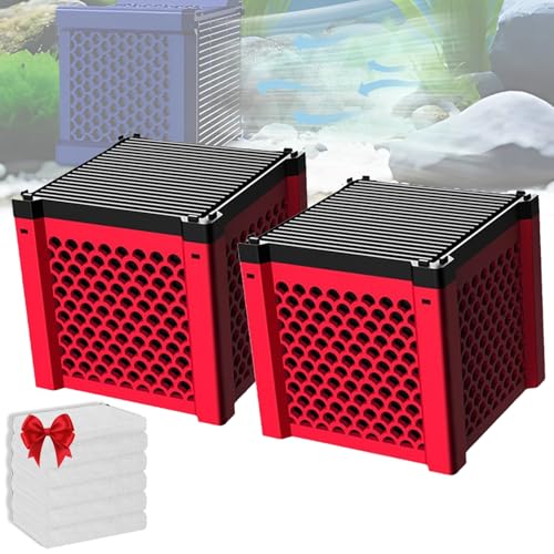 Qosneoun Filter Cube 2.0 - Die nächste Generation, Filter Cube aktivkohlefilter Pferd, Filter Natur Würfel, Aktivkohle Filterwürfel, Wassertrog Purifier Cube Für Aquarium, Teich, Tränke (2 PCS-Rot) Qosneoun Filter Cube 2.0 - Die nächste Generation, Filter Cube aktivkohlefilter Pferd, Filter Natur Würfel, Aktivkohle Filterwürfel, Wassertrog Purifier Cube Für Aquarium, Teich, Tränke (2 PCS-Rot) von Qosneoun
