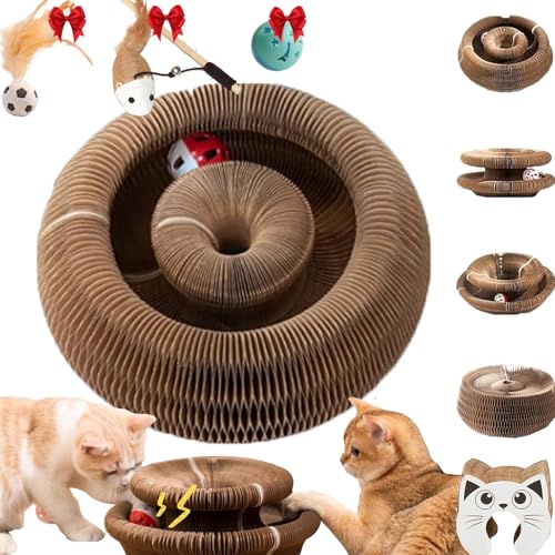 Qosneoun Katzenwirbel Katzenliebling, Katzen Wirbel Spielzeug, Katzenwirbel von Katzenliebling, Foldable Convenient Cat Scratcher, Katzenspielzeug Intelligenz Intelligenzspielzeug (1PC) von Qosneoun