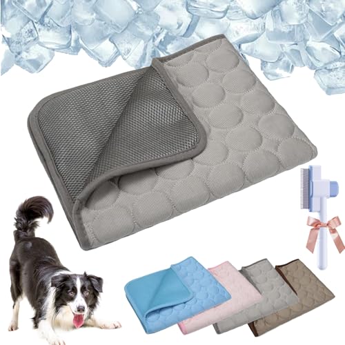 Qosneoun Pelsbarn Kühlmatte, Pelsbarn HeatRelief Kühlbett, Kühlmatte für Hunde, selbstkühlendes Hundesofa, waschbar, rutschfeste Unterseite, Hunde-Couch-Bett für Sofa, Boden, Auto (Grau, XXL (100 x Qosneoun Pelsbarn Kühlmatte, Pelsbarn HeatRelief Kühlbett, Kühlmatte für Hunde, selbstkühlendes Hundesofa, waschbar, rutschfeste Unterseite, Hunde-Couch-Bett für Sofa, Boden, Auto (Grau, XXL (100 x von Qosneoun