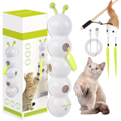 Whirlie Katzenspielzeug, Raupe, intelligentes Katzenspielzeug, Whirlie-Wand-Haustierspielzeug mit Saugnapf, fördert Bewegung und geistige Stimulation, geeignet für Innenwand, Tür und Fenster Whirlie Katzenspielzeug, Raupe, intelligentes Katzenspielzeug, Whirlie-Wand-Haustierspielzeug mit Saugnapf, fördert Bewegung und geistige Stimulation, geeignet für Innenwand, Tür und Fenster von Qosneoun