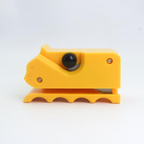 Kartonschneider für Katzenkratzbretter – Kartonstreifen Cutter, DIY Katzenkratzbrett Werkzeug, Pappe Schneiden, Recycelbarer Kartonstreifen Cutter, Nachhaltige Lösung für Katzenliebhaber (Gelb) von Qottmez