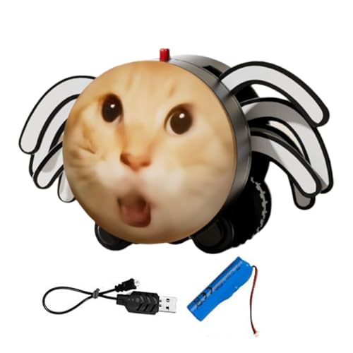 Qoukonao Elektronisches Katzenspielzeug, Elektrisch Krabbelnde Spinne Tier Toy, Interaktives Lustiges Bewegungs Spiel Für Kätzchen Geburtstag Weihnachten Drinnen Draußen von Qoukonao