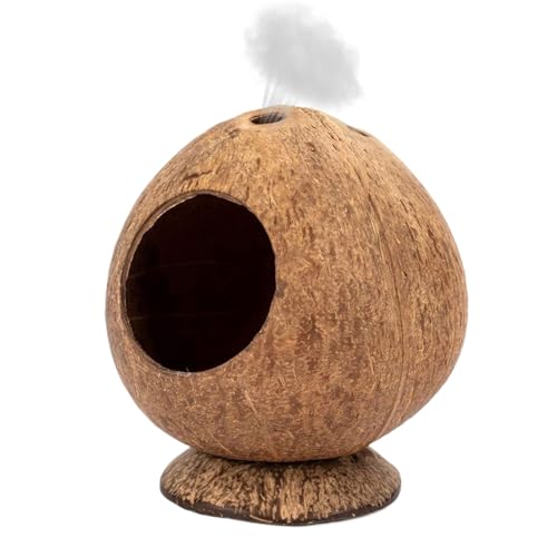 Qoukonao Hamsterhaus | 13,5 x 12 cm Nagetierkäfig | Nagelsicherer Unterschlupf mit kippfester Basis Käfigbereicherung für Kaninchen Chinchilla und Wüstenrennmäuser von Qoukonao