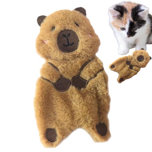 Qoukonao Katzen Kauspielzeug - Wasserschwein Kauspielzeug Für Katzen - Interaktives Haustierspielzeug Für Tägliches Training Hausspiel Und Reise von Qoukonao
