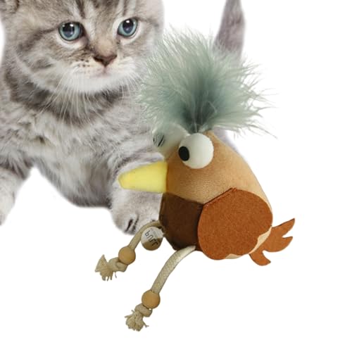Qoukonao Katzenvogel Spielzeug,Vogel Interaktives Katzen Spielzeug Mit Katzenminze | Haustierzubehör Indoor-Spiele Für Kätzchen Training Spiel Bereicherung Bewegung Langeweile von Qoukonao