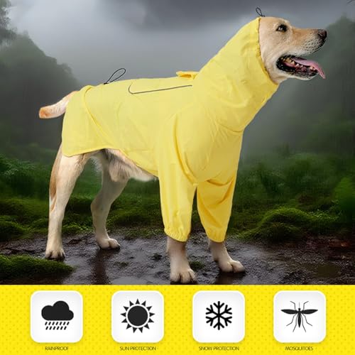 Qoukonao Regenmantel Für Hunde,wasserdichte Regenjacke Mit Leinenöffnung Und Reflektierenden Streifen - Einstellbarer Poncho für Nachtsichtbarkeit in Größe Mittel Groß für Wanderungen und Regentag Qoukonao Regenmantel Für Hunde,wasserdichte Regenjacke Mit Leinenöffnung Und Reflektierenden Streifen - Einstellbarer Poncho für Nachtsichtbarkeit in Größe Mittel Groß für Wanderungen und Regentag von Qoukonao