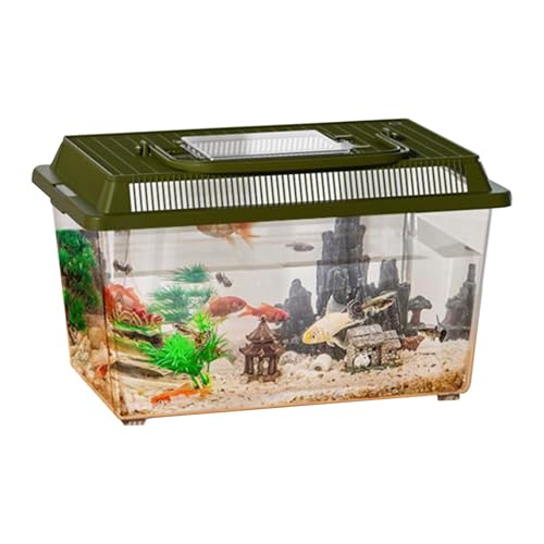 Qoukonao Terrarium | Futterbox Und Aufzuchtbehälter Für Schlangen - Transparenter Tragbarer Lebensraum Brutbox Heimhaltung Für Skorpione & Einsiedlerkrebs von Qoukonao