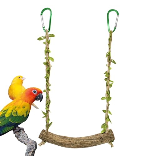 Schaukelstange Vogelspielzeug, Klettern Kauspielzeug Schaukel Sitzstange, Schaukel Vogelkäfig Spielzeug Zubehör, Vogelkäfig Spielzeug für Sittiche, Nymphensittiche, Finken, kleine Vögel Schaukelstange Vogelspielzeug, Klettern Kauspielzeug Schaukel Sitzstange, Schaukel Vogelkäfig Spielzeug Zubehör, Vogelkäfig Spielzeug für Sittiche, Nymphensittiche, Finken, kleine Vögel von Qoukonao
