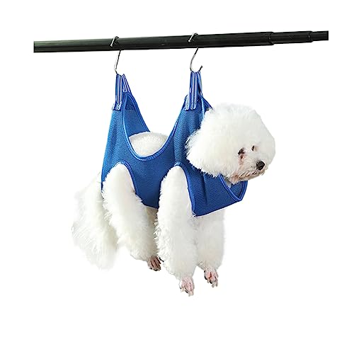 Qrity 1 Stück Katzenpflegetasche, Hängematten Geschirr, Hundepflege Hängematte Set mit S Haken, für die Fellpflege, Hunde und Katzen Nägelschneiden, Blau-S Qrity 1 Stück Katzenpflegetasche, Hängematten Geschirr, Hundepflege Hängematte Set mit S Haken, für die Fellpflege, Hunde und Katzen Nägelschneiden, Blau-S von Qrity