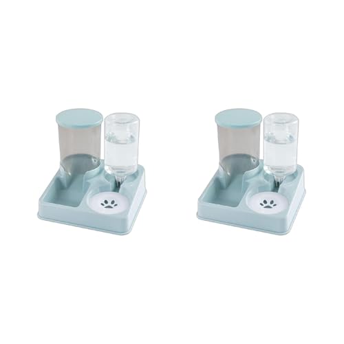 2-in-1 praktischer Wassernapf für Hunde, Wasserspender für Haustiere, Katzen, schöner Hunde-Futterspender mit großer Kapazität, Futterbehälter, Futternapf, automatischer Futternapf 2-in-1 praktischer Wassernapf für Hunde, Wasserspender für Haustiere, Katzen, schöner Hunde-Futterspender mit großer Kapazität, Futterbehälter, Futternapf, automatischer Futternapf von Qsvbeeqj
