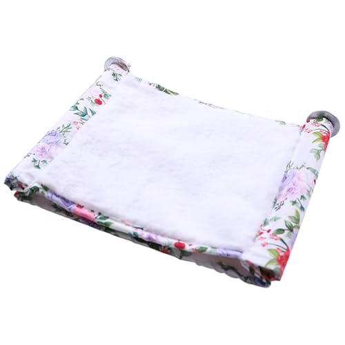 Qsvbeeqj 2-lagige Hängeplattform für Hängematte, kleines Haustierspielzeug, Schaukel, Bett, Hamster, Lebensraum, Dekoration, Höhle, Chinchilla, Hängematte für Käfig, Fleece von Qsvbeeqj