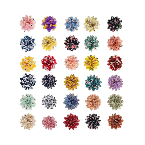 Qsvbeeqj 30pcs Mix Color Applique Blütenhalsband Kleberdekorationsbänder Für Katzen Und Kleine Rassen Applikationsblumenkatzen Kragen von Qsvbeeqj
