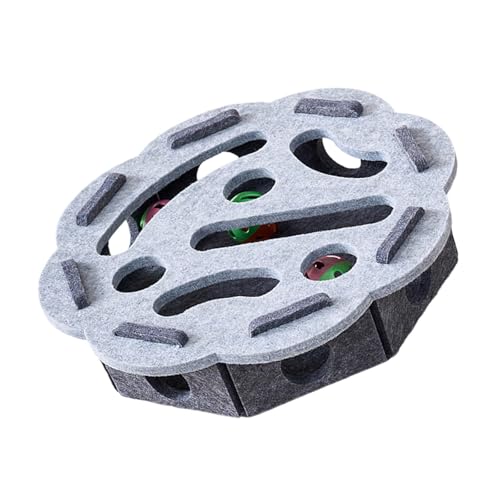Qsvbeeqj Katzenanreicherungs Puzzlespielzeug Für Kognitive Entwicklung Ungiftiger Filzgewebe Mehrere Löcher Indoor Spiel Puzzle Box Spiel Filzkatzen Aktivität Spielzeug von Qsvbeeqj