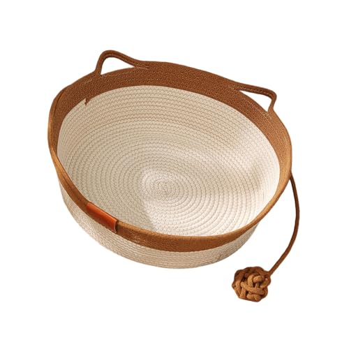Qsvbeeqj Katzenspielkorbbett Stilvolles Nest Für Kleine Welpen Cartoon Kätzchen Matte Haustierbett Kratzfest Für Haushalt Kratzfeste Katzen Matte von Qsvbeeqj