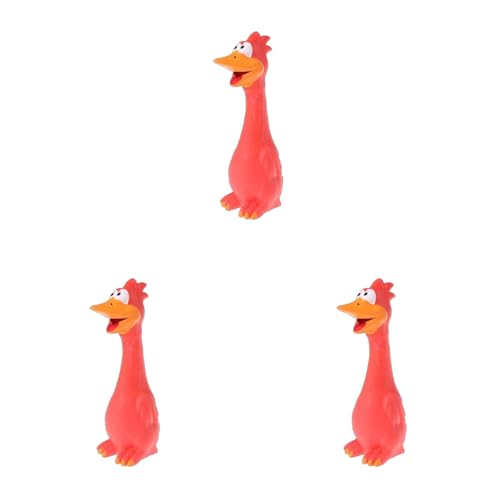 Qsvbeeqj Lustiges Hundespielzeug, niedliches Huhn, quietschend, interaktives Spielzeug, Training für drinnen und draußen, Training, Spiel-Leuchtstäbe von Qsvbeeqj