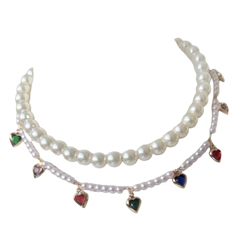 Qsvbeeqj Mode Kristall Strasssteine ​​Hund Katzen Halsband Halskette Einstellbare Hochzeitsfeier Haustier Schmuck Für Welpen Kätzchen Mädchen Haustier Schmuck Accessoires Für Hund von Qsvbeeqj