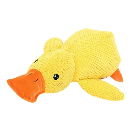Qsvbeeqj Pet Plüsch Duck Spielzeug Molar Chew Welpe Zahne Zum Reinigen Von Hund Kauen Gelbe Quietschende Entenhunde Spielzeug von Qsvbeeqj