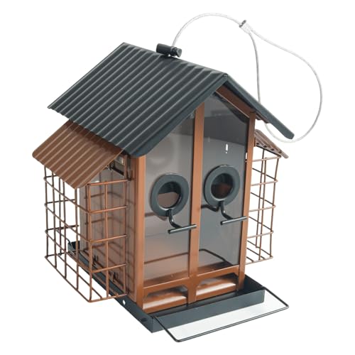 Qsvbeeqj Stabile Wetterfeste Vogelhäuschen Durabilität Metall Hanging Vogelfutterhäuer Hinterhof Vogelbeschäftigung Doppeldach Vogelfutterhäuschen Qsvbeeqj Stabile Wetterfeste Vogelhäuschen Durabilität Metall Hanging Vogelfutterhäuer Hinterhof Vogelbeschäftigung Doppeldach Vogelfutterhäuschen von Qsvbeeqj