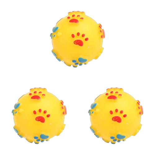 Quietschender Haustier-Hundeball, Zahnreinigungsbälle für drinnen oder draußen, interaktives Spiel, Geschenk, unzerstörbare Langeweile, kleine Hunde, Welpen, groß, robust, quietschend, weiche Puzzles von Qsvbeeqj