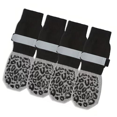 Rutschfeste Hundesocken mit Verstellstreifen Tierschuhe Hartboden Elastische Baumwolle Haustier Schuhe Pfotenlecken kleiner Hund rutschfeste Schuhe von Qsvbeeqj