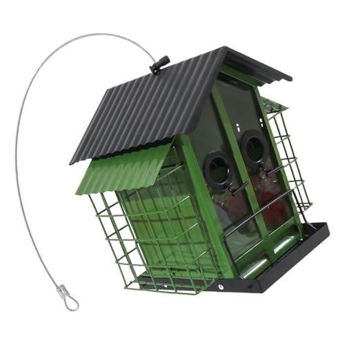 Qsvbeeqj Stabile Wetterfeste Vogelhäuschen Durabilität Metall Hanging Vogelfutterhäuer Hinterhof Vogelbeschäftigung Doppeldach Vogelfutterhäuschen Qsvbeeqj Stabile Wetterfeste Vogelhäuschen Durabilität Metall Hanging Vogelfutterhäuer Hinterhof Vogelbeschäftigung Doppeldach Vogelfutterhäuschen von Qsvbeeqj