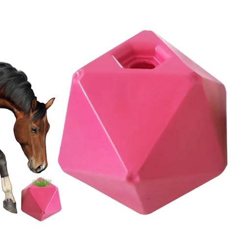 Quaeetyu Futterspender für Pferde, Körner- und Leckerli-Ball-Futterstation für Pferde, Langeweile, Pferdehüttenball, Heu-Futterspender Spielzeug für Pferdetraining, lindert Stress von Quaeetyu