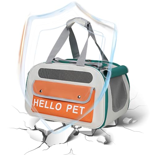 Quaeetyu Hunde-Reisetasche – von Fluggesellschaften zugelassene tragbare Hundetragetasche | Haustiertasche mit großem Fassungsvermögen und Schultergurt, weiche Seiten für Katzen im Freien von Quaeetyu