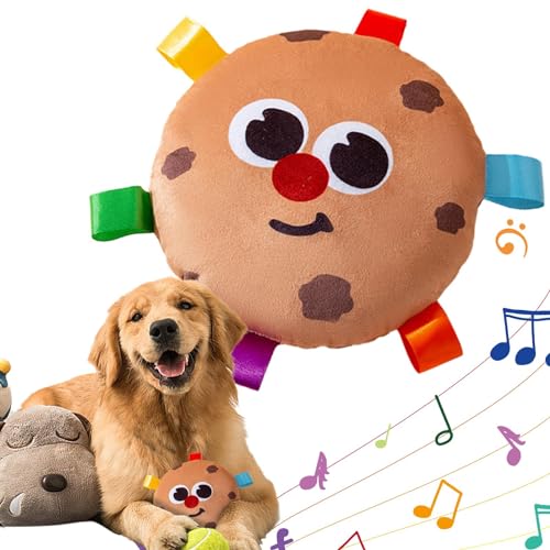 Quaeetyu Kauspielzeug für Hunde, Kauspielzeug für Hunde | Hunde-Plüsch-Kauspielzeug mit Geräusch | Donut Bbiscuit Weiches Hunde-Beißspielzeug, Plüsch-Hundekauspielzeug für kleine Hunde, Haustiere, von Quaeetyu