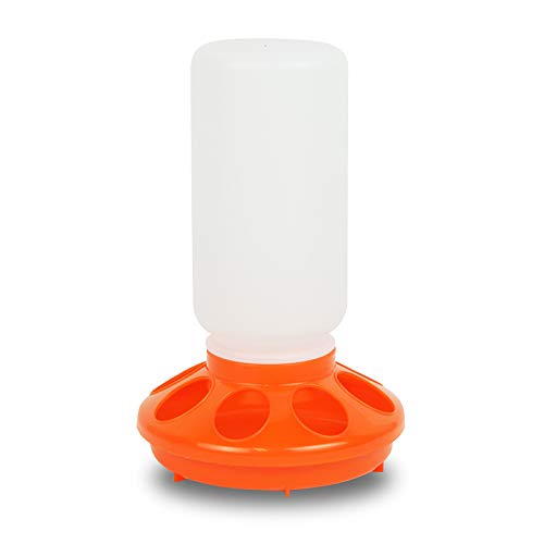 Quailzz Lochfutterautomat 1kg - orange - Wachteln Hühner Geflügel Enten Gänse Fasane von Quailzz