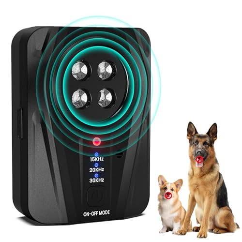 Anti Bell Gerät Hunde, 33FT Auto Antibell Ultraschall Gerät, Hunde Bellen Stoppen mit 3 Modi, Wiederaufladbares Antibell für Hunde, Sichere Ultraschall Gegen Bellen für Kleine und Große Hunde von Queenmew