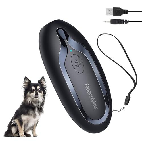 Anti Bell Gerät Hunde, Antibell Ultraschall Gerät mit Variabler Frequenz, Effektiv Lange Reichweite Gegen Bellen Hunde den Innen- und Außenbereich von Queenmew