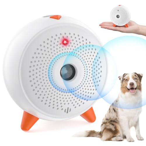 Queenmew Antibell Ultraschall Gerät, Mini Anti Bell Gerät Hunde, 33ft Hunde Bellen Stoppen, Anti Bell für Hunde Innenbereich, Wiederaufladbare Antibell für Kleine, Mittelgroße und Große Hunde von Queenmew
