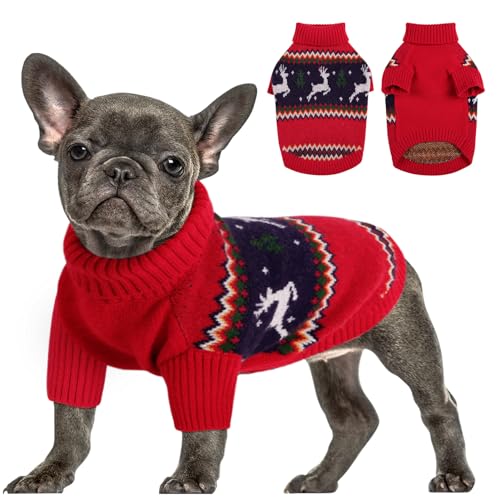 Queenmore Weihnachtspullover Grosse Hunde Wärme Dackel Hundepulli Strick Pullover Hund Strickmantel Mit Zopfmuster Hundepullover Französische Bulldogge Bulldog Chihuahua Katzen Corgi, Weihnachten, L Queenmore Weihnachtspullover Grosse Hunde Wärme Dackel Hundepulli Strick Pullover Hund Strickmantel Mit Zopfmuster Hundepullover Französische Bulldogge Bulldog Chihuahua Katzen Corgi, Weihnachten, L von Queenmore
