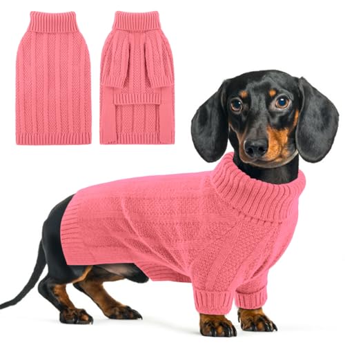 Queenmore XSmall Dog Sweater, Small Sweater for Dog, Soft Knitted Dog Sweater Christmas Clothing,Turtleneck Pullover Puppy Sweaters for Dogs Girls Boys,Cozy Pet Knitwear for Teacup,Chihuahua (Pink, Queenmore XSmall Dog Sweater, Small Sweater for Dog, Soft Knitted Dog Sweater Christmas Clothing,Turtleneck Pullover Puppy Sweaters for Dogs Girls Boys,Cozy Pet Knitwear for Teacup,Chihuahua (Pink, von Queenmore