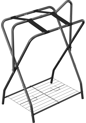 Queension Sattelständer, tragbar, zusammenklappbar, für Westernsättel, Schwarz Queension Sattelständer, tragbar, zusammenklappbar, für Westernsättel, Schwarz von Queension