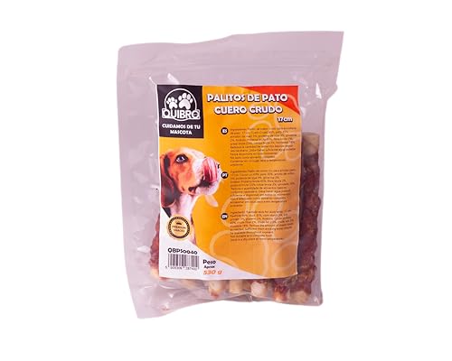Quibropets Entenstäbchen aus Rohleder, Leckerlis für Hunde, natürliche Belohnungen ohne Getreide, Snacks für Haustiere, getrocknete Leckereien, 530 g von Quibropets